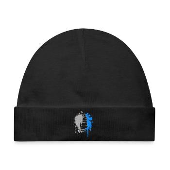 Windsurfen Windsurfer Farbklecks Jungen Windsurf - Baby Premium Organic Mütze - Schwarz - Vorne
