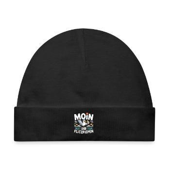 Moin Ihr Flitzpiepen Norddeutsch Hamburg Büro Moin - Baby Premium Organic Mütze - Schwarz - Vorne