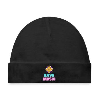 Sunshine Rave Musik Neon-Design - Baby Premium Organic Mütze - Schwarz - Vorne