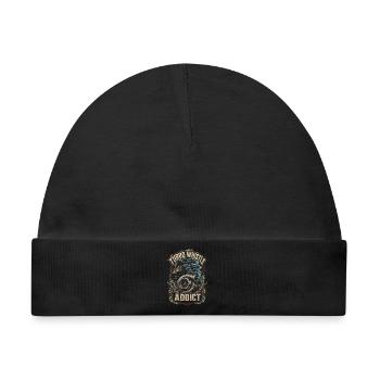 Rolling Coal Turbo Whistle - Baby Premium Organic Mütze - Schwarz - Vorne