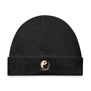 Tai Chi Zen Meditation – Chi Qigong Training - Baby Premium Organic Mütze - Schwarz - Vorne