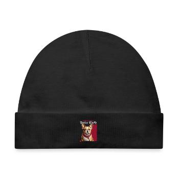 Petite Cheffe Frenchie Power - Baby Premium Organic Mütze - Schwarz - Vorne