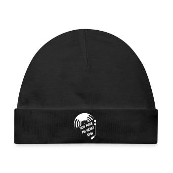 Vinyl - Baby Premium Organic Mütze - Schwarz - Vorne
