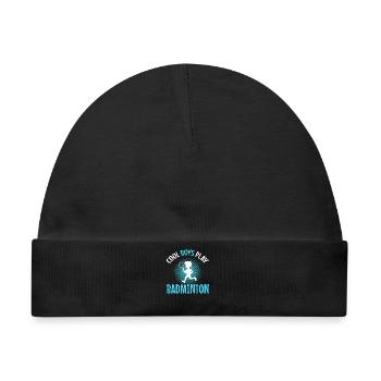 Badmintonspieler Cool Boys Play Badminton Jungen - Baby Premium Organic Mütze - Schwarz - Vorne