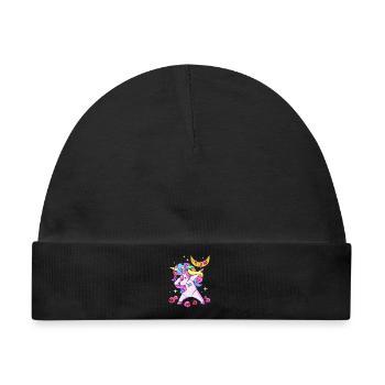 Pastell Gothic - Baby Premium Organic Mütze - Schwarz - Vorne