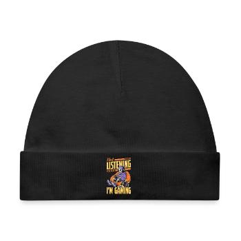 Skeleton Gamer Gaming Halloween - Baby Premium Organic Mütze - Schwarz - Vorne