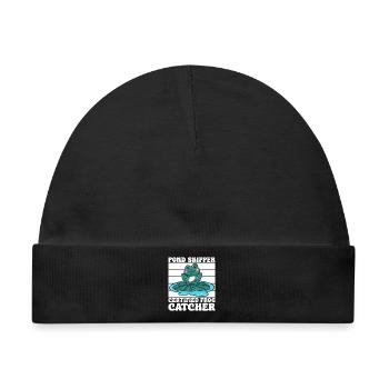 Frog Catcher Pond Skipper Frog - Baby Premium Organic Mütze - Schwarz - Vorne