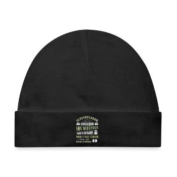 Altenpfleger Geschenk Altenpflege Pflegefachkraft - Baby Premium Organic Mütze - Schwarz - Vorne