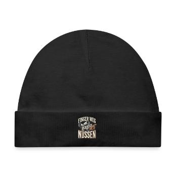 Finger Weg Von Meinen Nüssen Mechaniker Handwerker - Baby Premium Organic Mütze - Schwarz - Vorne