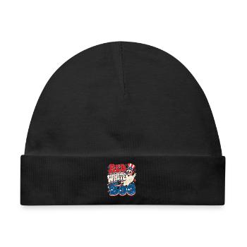 Red White Boo Patriot Ghost - Baby Premium Organic Mütze - Schwarz - Vorne