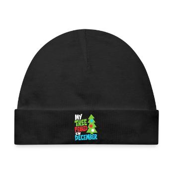 Weihnachtsbaum hatte im Dezember Hochsaison - Baby Premium Organic Mütze - Schwarz - Vorne