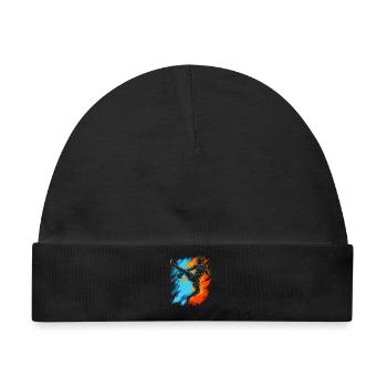 Muay Thai Kampfsport Kickboxer Mädchen Kickboxen  - Baby Premium Organic Mütze - Schwarz - Vorne