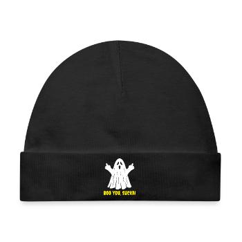Lustig, buh! Halloween-Geist - Baby Premium Organic Mütze - Schwarz - Vorne