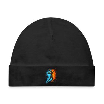 Padel Tennis Padelspieler Damen Mädchen Padel - Baby Premium Organic Mütze - Schwarz - Vorne