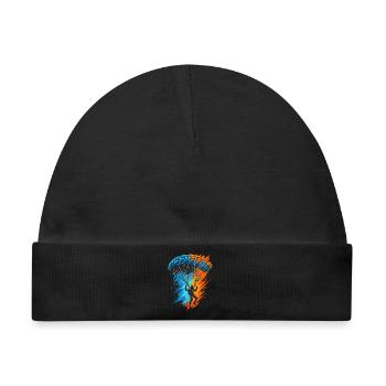 Paragliding Gleitschirmfliegen Herren Gleitschirm - Baby Premium Organic Mütze - Schwarz - Vorne