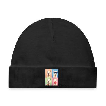 Alpakas Alpaka - Baby Premium Organic Mütze - Schwarz - Vorne