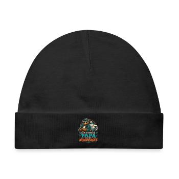 Ein echter Papa zieht Wohnwagen - Baby Premium Organic Mütze - Schwarz - Vorne