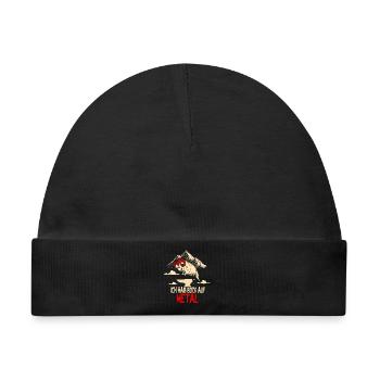 Bock Auf Metal Heavy Death Metal Musik Funny - Baby Premium Organic Mütze - Schwarz - Vorne