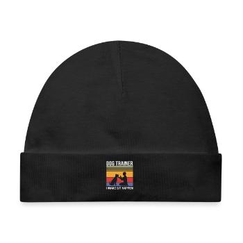 Hundetrainer - Baby Premium Organic Mütze - Schwarz - Vorne