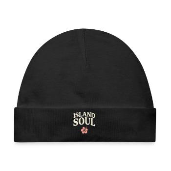 Island Soul - Baby Premium Organic Mütze - Schwarz - Vorne