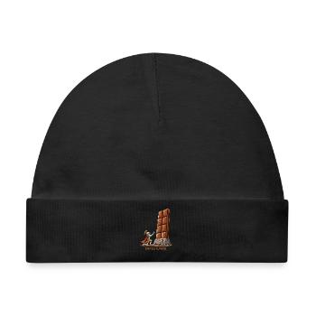Tafelrunde Schokolade Mittelalter Wortspiel Ritter - Baby Premium Organic Mütze - Schwarz - Vorne