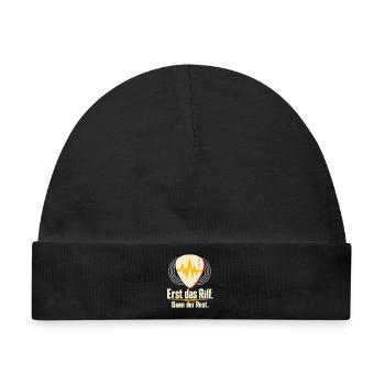Rockfan Metalfan Gitarrenriff Riff zuerst - Baby Premium Organic Mütze - Schwarz - Vorne