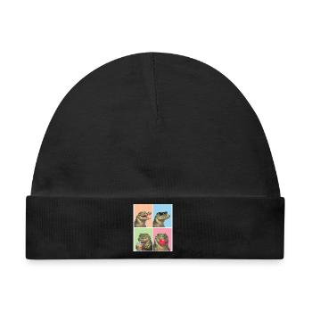 Krokodile Krokodil - Baby Premium Organic Mütze - Schwarz - Vorne