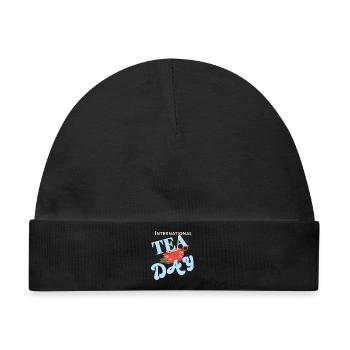 Internationaler Tag des Tees  - Baby Premium Organic Mütze - Schwarz - Vorne