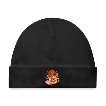 Cozy Season Dachshund - Baby Premium Organic Mütze - Schwarz - Vorne