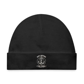 Hebräer 6,19 Christliches Ankerdesign - Baby Premium Organic Mütze - Schwarz - Vorne