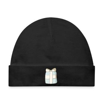 Geschenk - Baby Premium Organic Mütze - Schwarz - Vorne