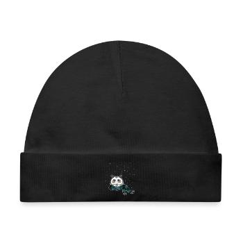 Winter Bär - Baby Premium Organic Mütze - Schwarz - Vorne