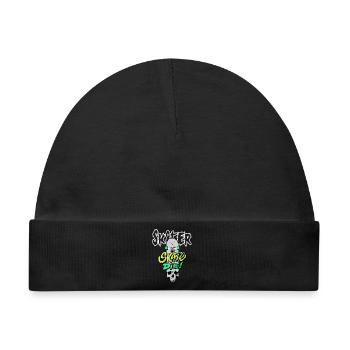 Skater Kids - Baby Premium Organic Mütze - Schwarz - Vorne
