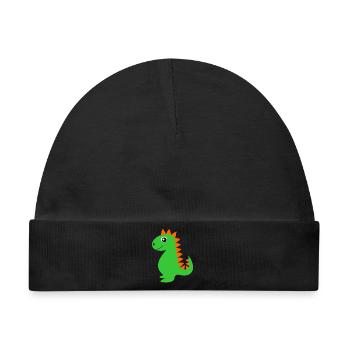 Dino Dinosaurier Geschenk Geburt Babyparty Taufe  - Baby Premium Organic Mütze - Schwarz - Vorne