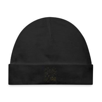 Abstrakte Strahlen / Linie / gold / Muster - Baby Premium Organic Mütze - Schwarz - Vorne