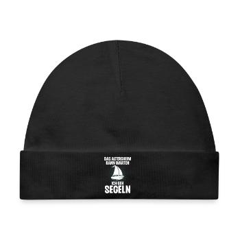 Segeln Segler Segelboot Rentner - Baby Premium Organic Mütze - Schwarz - Vorne