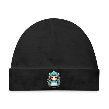 Coding cat - Baby Premium Organic Mütze - Schwarz - Vorne
