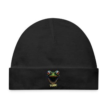 Niedlicher giftiger Frosch - Baby Premium Organic Mütze - Schwarz - Vorne