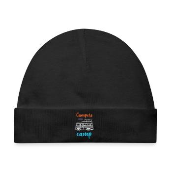 Camper auf dem Weg zum Camp - Baby Premium Organic Mütze - Schwarz - Vorne