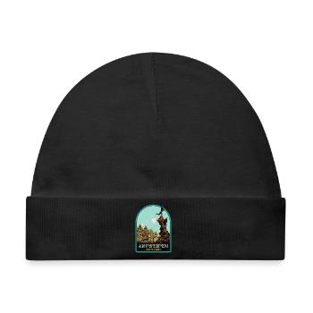 Malerische Illustration des Grand Place - Baby Premium Organic Mütze - Schwarz - Vorne