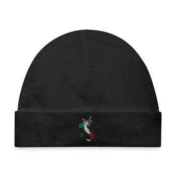 Italienische Silhouette mit Script - Baby Premium Organic Mütze - Schwarz - Vorne