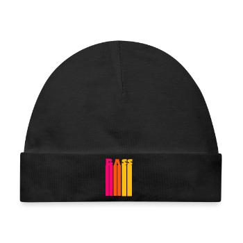 Chor Bass Stimme Retro Streifen - Baby Premium Organic Mütze - Schwarz - Vorne