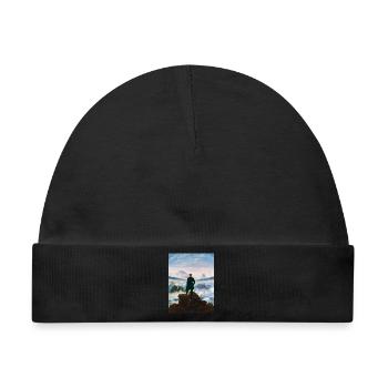 Wanderer über dem Nebelmeer Caspar David Friedrich - Baby Premium Organic Mütze - Schwarz - Vorne