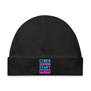 Cyber Monday Kaufrausch - Baby Premium Organic Mütze - Schwarz - Vorne