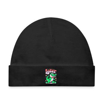 See You Later Aligator - Alligator Retro-Design - Baby Premium Organic Mütze - Schwarz - Vorne