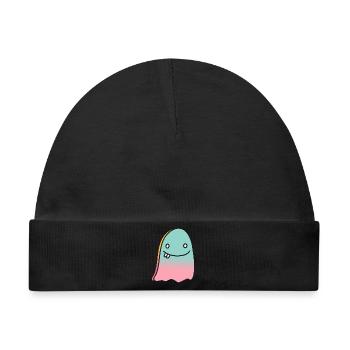 Geist doodle gradient - Baby Premium Organic Mütze - Schwarz - Vorne