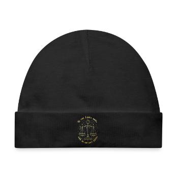 Zur Waage-Seele – Sternzeichen-Design - Baby Premium Organic Mütze - Schwarz - Vorne
