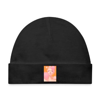 Orange Dream Balloons GBC Pink Blasen - Baby Premium Organic Mütze - Schwarz - Vorne