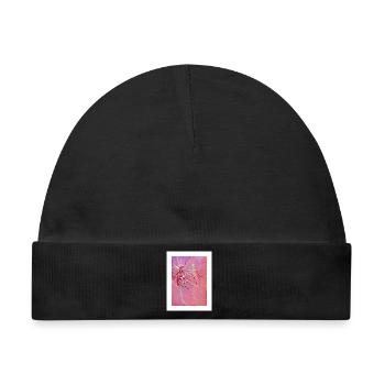 Abstrakte rosa Reflexionen - Baby Premium Organic Mütze - Schwarz - Vorne