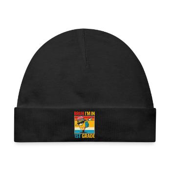 1. Klasse Einschulung - Baby Premium Organic Mütze - Schwarz - Vorne